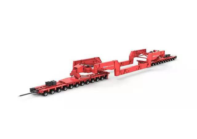 Mehrachsiger hydraulischer Tieflader  Multi Axle Hydraulic Flatbed Trailer